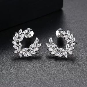 Zircon  Crystal Tree Leaf Cute Earring